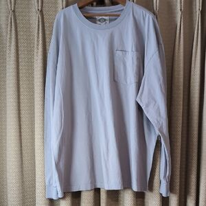 NWT Men's Size 2X US Standard Apparel Light Gray Crew Neck Long Sleeve Shirt